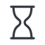 Line, normal, solid, glass, wait, load, loading, waiting, clock, hour, hourglass, sandglass, sand, timer icon