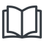 Line, normal, book, open, notebook, open-book icon