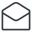Line, normal, envelope, mail, message, email, contact, open, read, open-envelope, open-envelope-alt icon