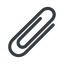 Line, up, normal, paper, clip, attachment, paper-clip icon