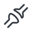 Line, normal, plug, brain, synapse, neuron, joint, memory, receptor icon