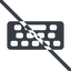 Line, down, normal, prohibited, desktop, keyboard, keypad, typing, keyboard-solid icon