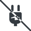 Line, left, normal, horizontal, mirror, prohibited, electricity, plug, charge, charger, electric, electrics, electrical, plug-alt icon