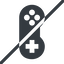Line, left, normal, solid, prohibited, game, gaming, games, gamepad, pad, joystick, gamepad-solid icon
