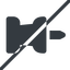 Line, left, normal, prohibited, thumbtack, pin, unpin, thumbtack-solid icon