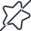 Line, right, normal, star, rate, rating, prohibited, favorite icon