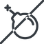 Line, normal, horizontal, mirror, prohibited, bomb, explosive, detonator, blast, fuse, spark, c4, dynamite, boom icon