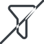 Line, normal, horizontal, mirror, prohibited, order, sort, list, funnel, filter, sorting icon