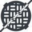 Line, normal, horizontal, mirror, prohibited, manhole, sewer, sewer-manhole, metal, cover, sewer-manhole-solid icon