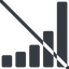 Line, up, normal, graph, chart, prohibited, statistics, antenna, mobile, signal, bars, level, strength, bar, bar-chart-solid, wifi icon