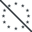 Line, normal, prohibited, stars, europe, flag, rgpd, european, union, state, europe-flag icon