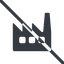 Line, normal, factory, industry, window, prohibited, factory-window icon