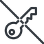 Line, up, normal, prohibited, unlocked, unlock, locked, lock, key, access, security, key-alt icon