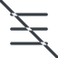 Line, up, normal, three, prohibited, menu, collapse, bars, bar, expand, list, three-bars, burger, hamburger icon