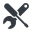 Down, normal, solid, building, spanner, wrench, tool, screwdrive, construction, fix, tools, tools-solid icon