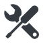 Left, normal, solid, building, spanner, wrench, tool, screwdrive, construction, fix, tools, tools-solid icon