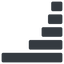 Right, normal, solid, horizontal, mirror, graph, chart, statistics, antenna, mobile, signal, bars, level, strength, bar, bar-chart-solid, wifi icon