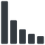 Up, normal, solid, horizontal, mirror, graph, chart, statistics, antenna, mobile, signal, bars, level, strength, bar, bar-chart-solid, wifi icon