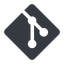 Normal, solid, logo, brand, horizontal, mirror, repo, git, repository, dev, development, fork, git-logo icon