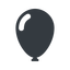 Normal, solid, balloon, party, birthday, carnival, helium, balloons, balloon-solid icon