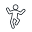 Normal, solid, man, person, music, dancing, dance, disco, dancer, dancer-thin icon