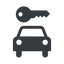 Normal, solid, car, vehicle, key, dot, pictogram, dot-50, rental, car-rental, dot-car, rent, dot-car-rental icon