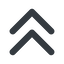 Up, normal, solid, arrow, direction, chevron, double, double-chevron, forward, backward, double-chevron-solid icon