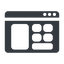 Normal, solid, window, application, interface, app, gui, gui-alt-solid icon