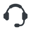 Normal, phone, , call, headset-solid, headset, headphone, microphone, support icon