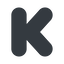 Normal, solid, logo, brand, social, network, letter, k, crowdfunding, kickstarter icon