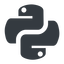 Normal, solid, logo, python icon