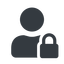 Normal, solid, user, man, woman, person, secure, safe, padlock, locked, lock, user-lock, user-lock-solid icon