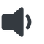 Up, normal, solid, speaker, volume, mute, unmute, music, sound, loudspeaker, volume-1-solid icon