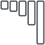 Thin, line, down, horizontal, mirror, graph, chart, statistics, antenna, mobile, signal, bars, level, strength, bar, bar-chart-thin, wifi icon