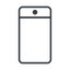 Thin, line, down, iphone, phone, mobile, android, gsm, smartphone, cell, smartphone-thin icon