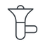 Thin, line, left, loudspeaker, megaphone, amplify, announcement, bullhorn, noise, decibel, megaphone-thin icon