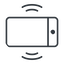 Thin, line, left, solid, iphone, phone, mobile, android, gsm, smartphone, cell, bell, ring, ringing, ringtone, smartphone-ringing-thin icon
