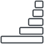 Thin, line, right, horizontal, mirror, graph, chart, statistics, antenna, mobile, signal, bars, level, strength, bar, bar-chart-thin, wifi icon