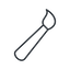 Thin, line, right, horizontal, mirror, paint, brush, illustrate, drawing, painting, brush-thin icon