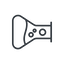 Thin, line, right, bubble, bubbles, graduated, erlenmeyer, chemical, flask, lab, laboratory, chemistry, potion, glassware, conical, bubbling, boiling, bulbous, erlenmeyer-bubbling-alt-thin icon