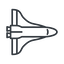 Thin, line, right, space, nasa, shuttle, spacecraft, orbiter, satellite, space-shuttle, astronaut, discovery, atlantis, columbia, challenger, rocket, space-shuttle-thin icon