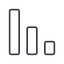 Thin, line, horizontal, mirror, statistics, antenna, mobile, signal, bars, level, strength, signal-thin, wifi icon