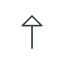 Thin, line, up, arrow, arrow-thin icon