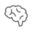 Thin, line, side, human, idea, brain, intelligence, brain-side, brain-side-alt-thin, synapse, neuron, memory icon