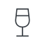 Thin, line, glass, party, wine, champagne, glass-wine, drink, water, glass-wine-thin icon