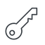 Thin, line, up, unlocked, unlock, locked, lock, key, access, security, key-alt-thin icon