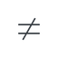 Thin, line, sign, not, symbol, math, mathematics, inequality, mathematical, equal, not-equal, different, not-equal-thin, maths icon