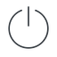 Line, power, on, off, turn-on, turn-off, power-thin icon