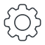 Thin, line, setting, config, gear, wheel, settings, cog, settings-thin icon
