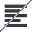 Thin, line, down, left, solid, horizontal, mirror, prohibited, text, align, left-align, alignment, editor, left-align-solid, align-right icon